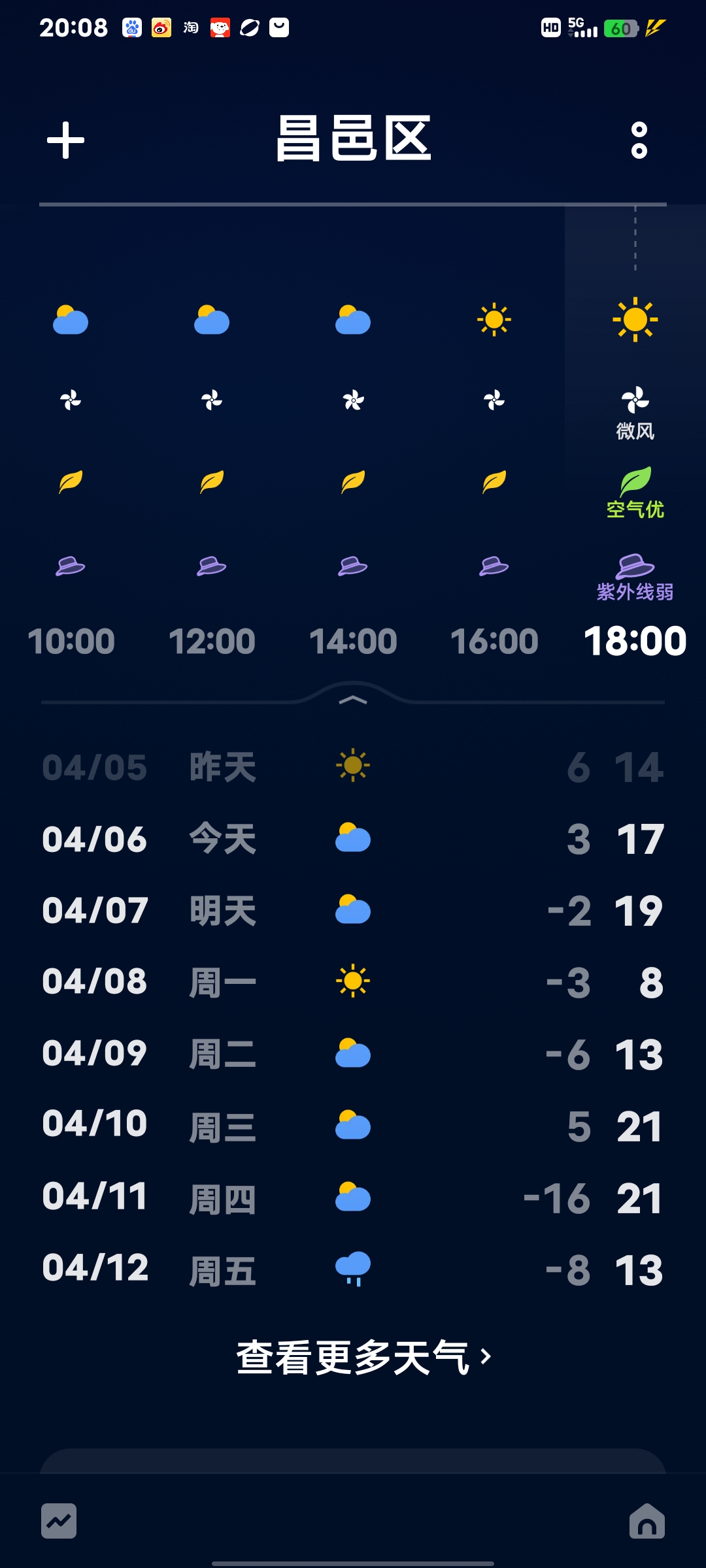 ios7告诉栏天气