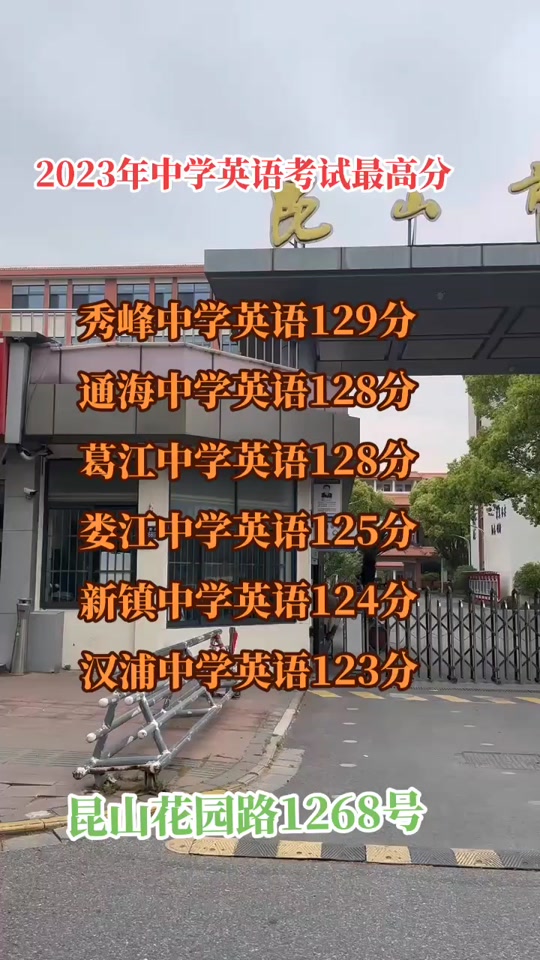 昆山中考一百多分能上吗