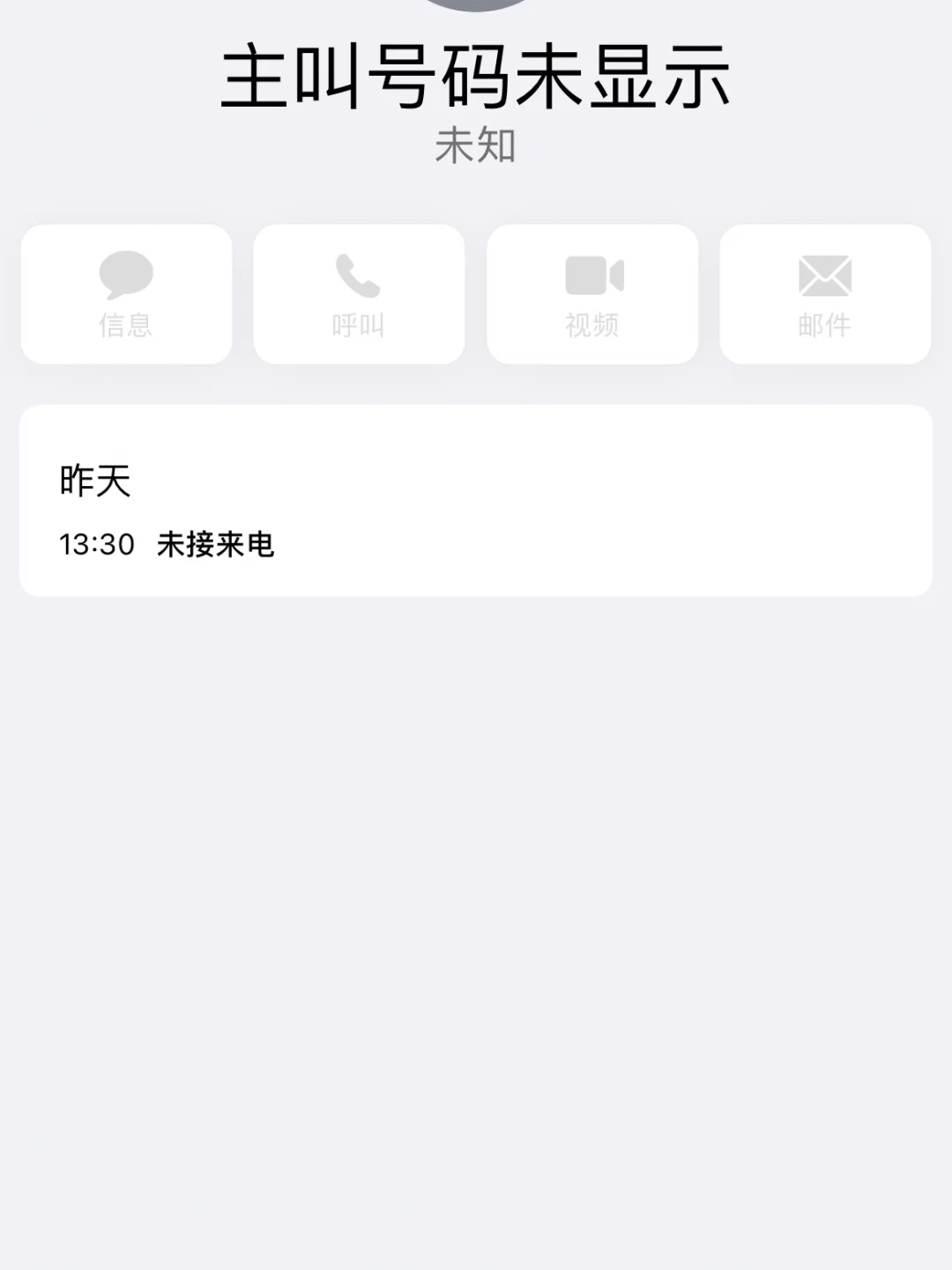 主叫号码未显示什么意思